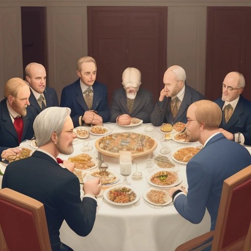 Freemasons discussing recipes
