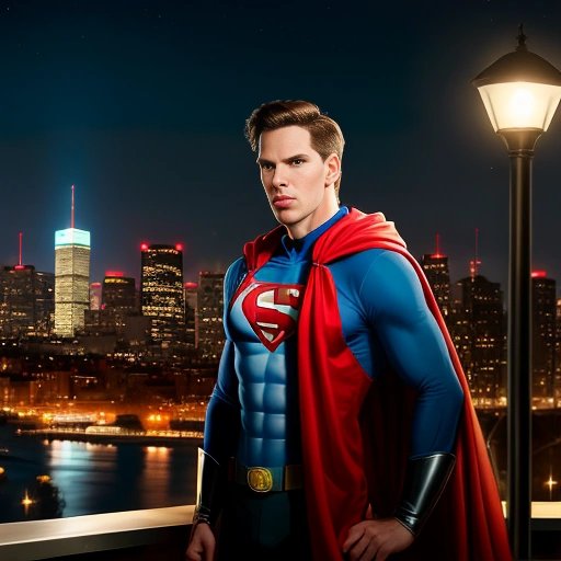 Jerma985 as a comedic superhero mayor