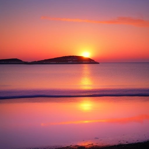 Vibrant sunset on Best Island
