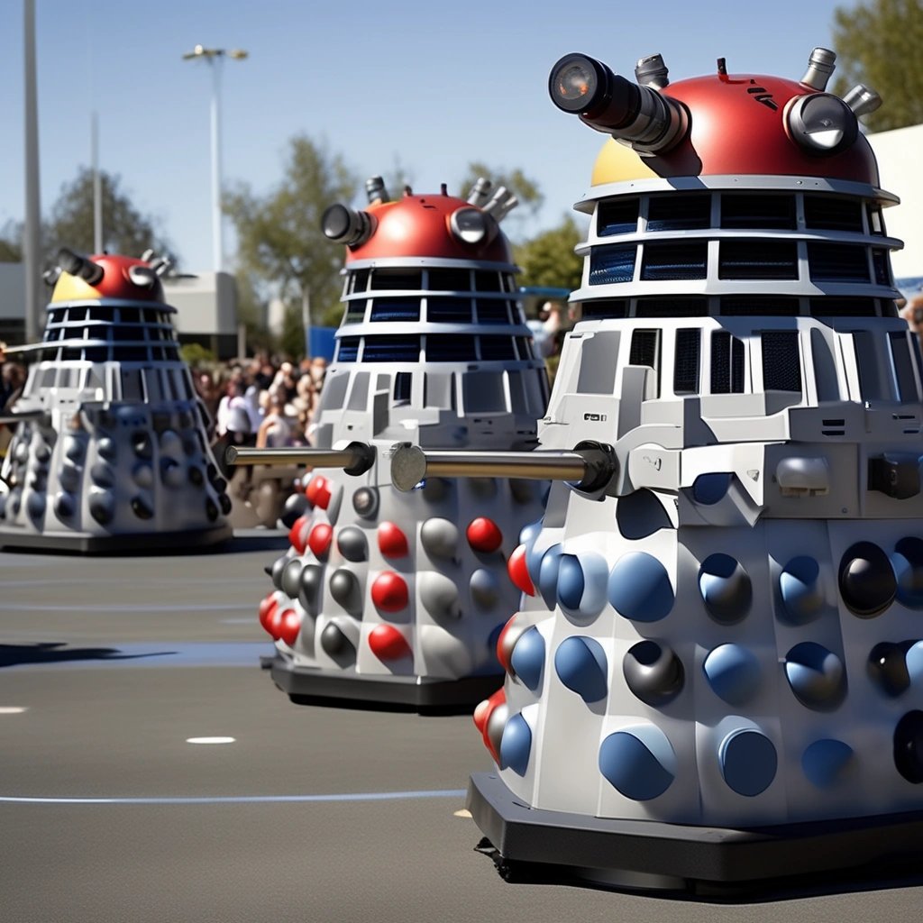 US military battling the Daleks at Googleplex
