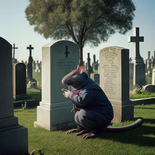 Visitor bracing for a close encounter with a radioactive rat in the cemetery