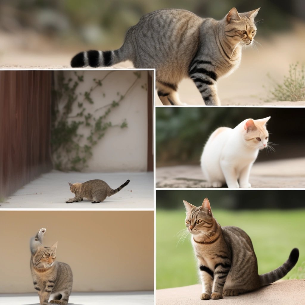 Cats' different behaviors