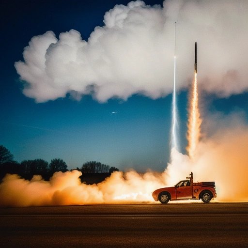 Jeremy Clarkson's rocket spinning out of control
