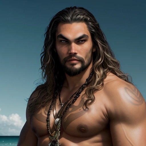 Majestic portrait of Jason Momoa