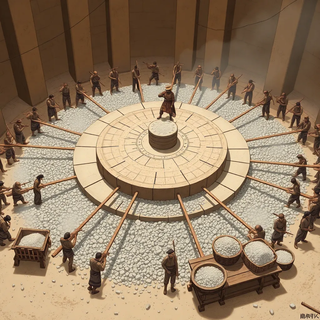 Hand-querns the size of courtyards