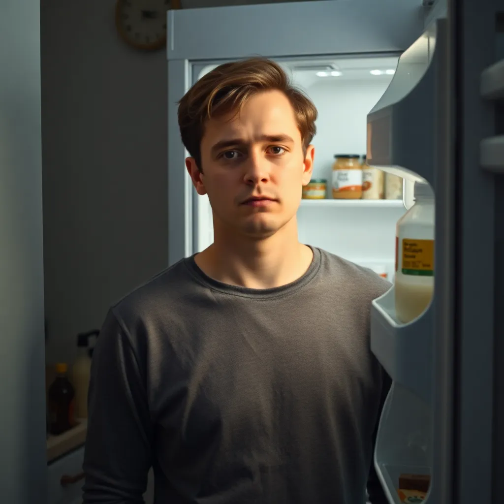 Staring into the fridge for six minutes