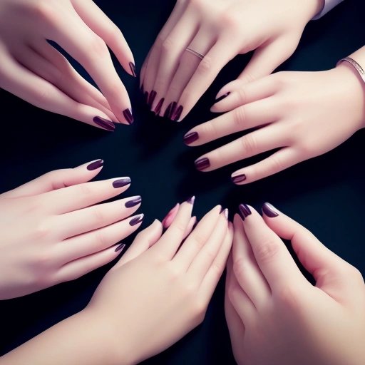 Showing off manicure