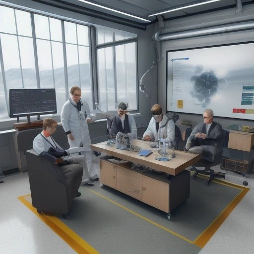 Scientists working on ejection seat