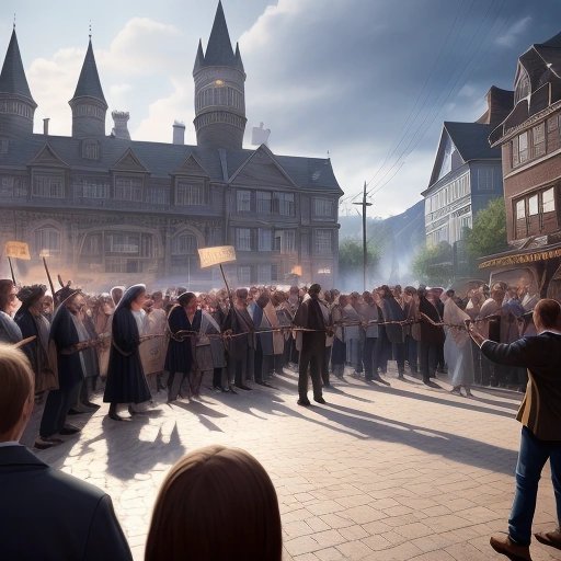 Wizardly protest outside The Wibble's headquarters