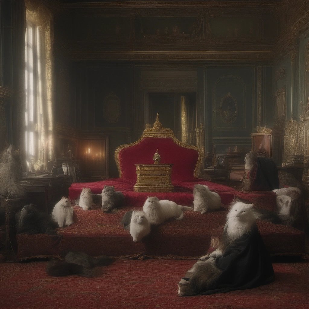 Ministers whispering to sleeping Sir Whiskersworth III