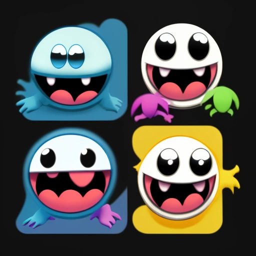 Ghosts from Pacman with distinct personalities