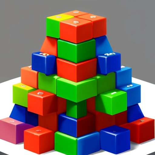 Qbert hopping on colored cubes