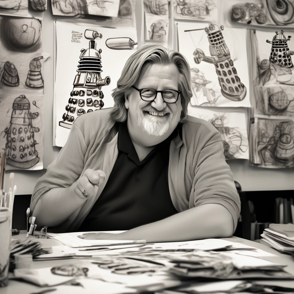 Matt Groening creating Daleks