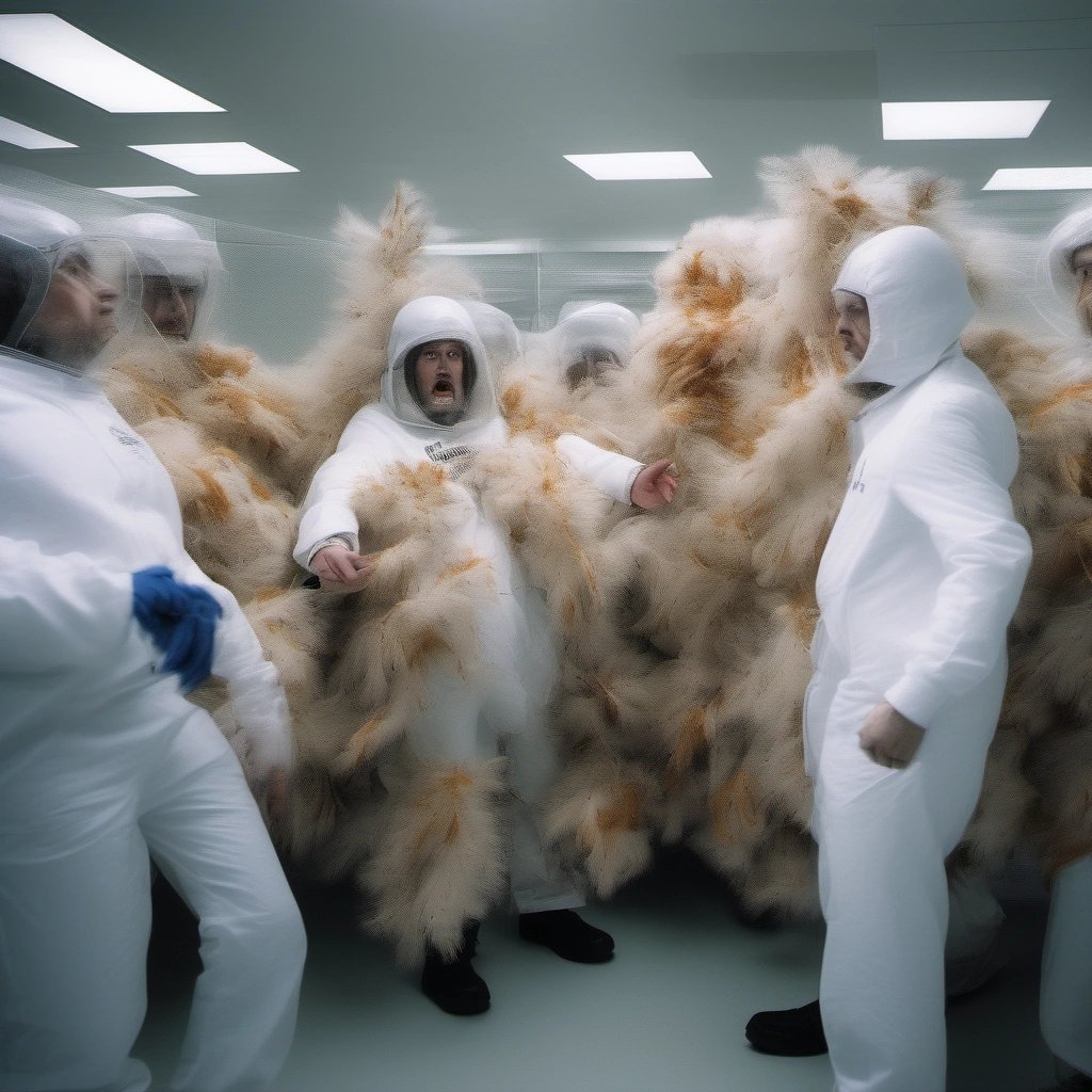 Mad scientists being arrested at the CERN facility
