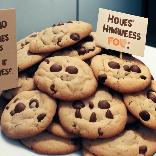 Pile of cookies for homeless people