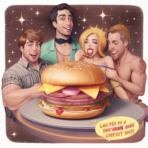 Bologna sandwich with flirtatious men