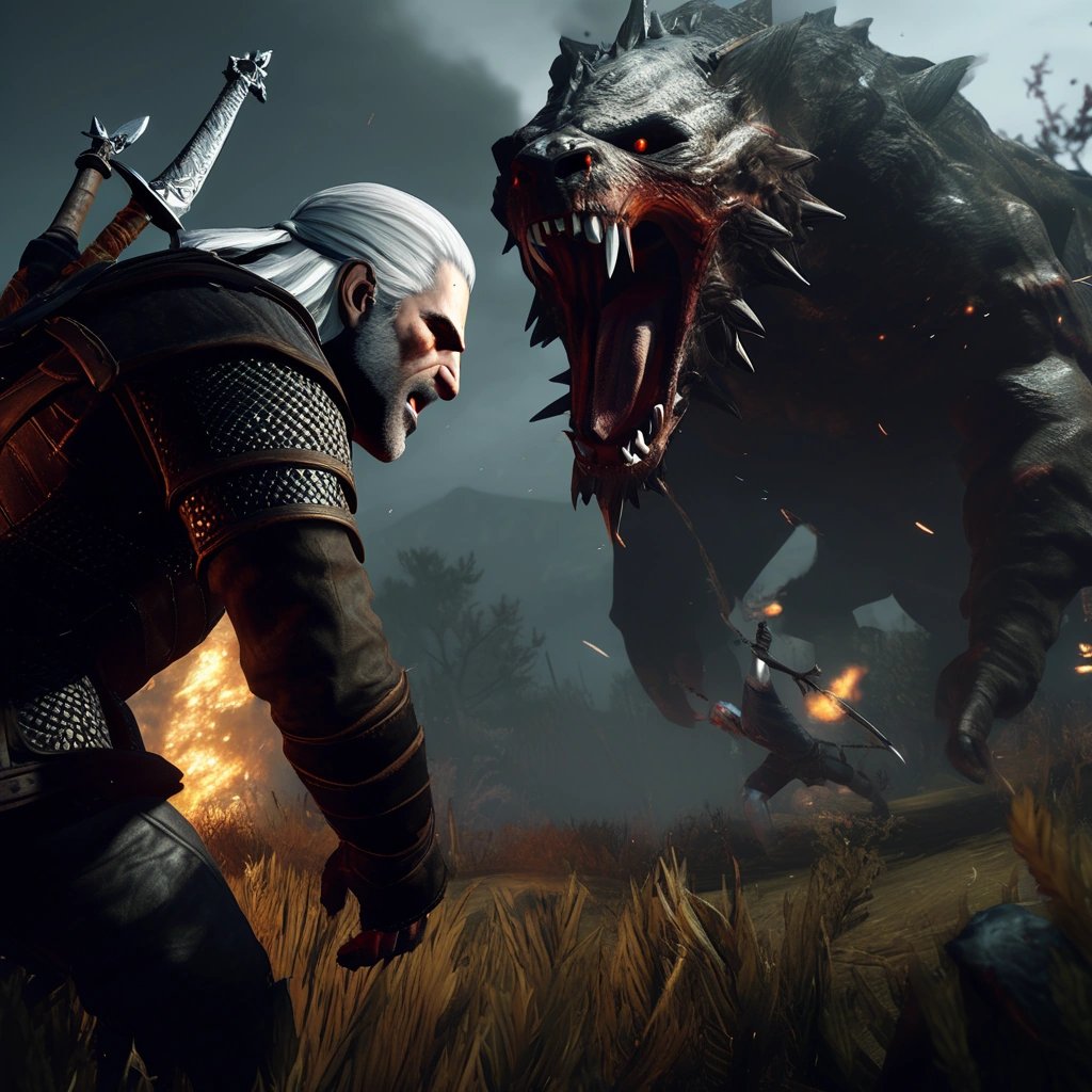 Geralt of Rivia in The Witcher 3