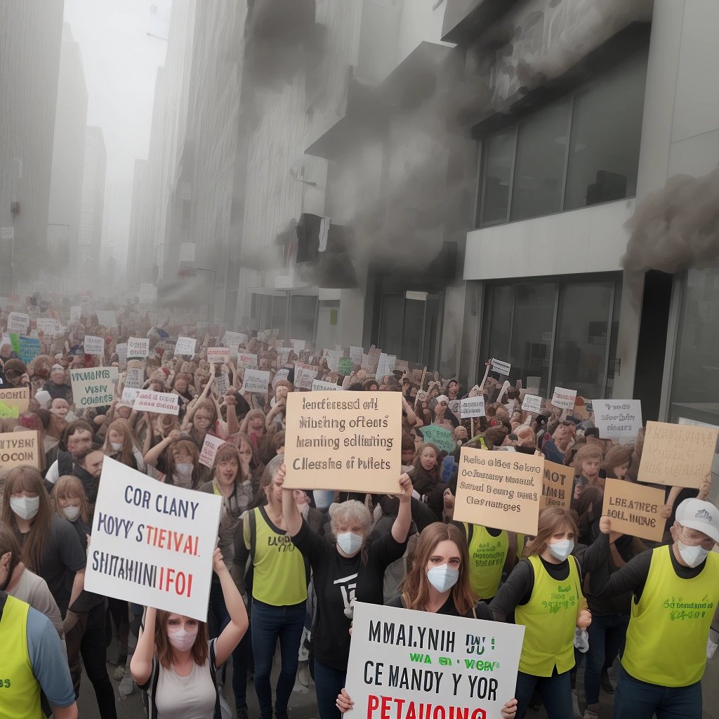 Protest against cleaning spray manufacturer