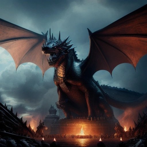 Dragon taking over the Iron Throne