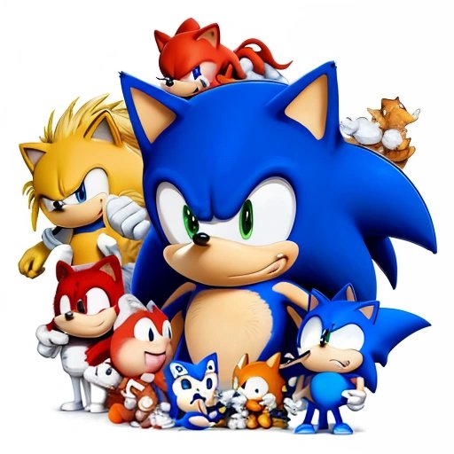 Sonic with supportive animal friends