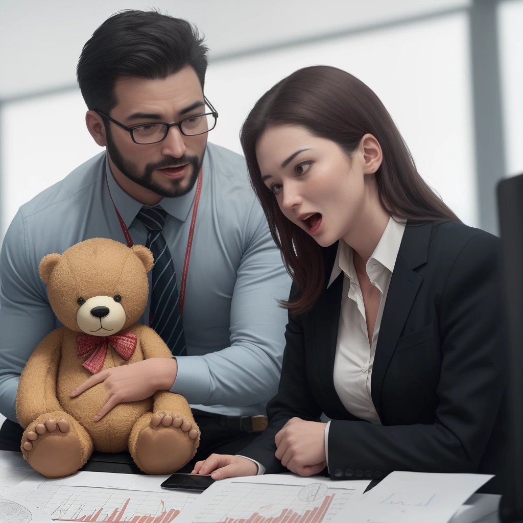 Trader and office worker presenting arguments