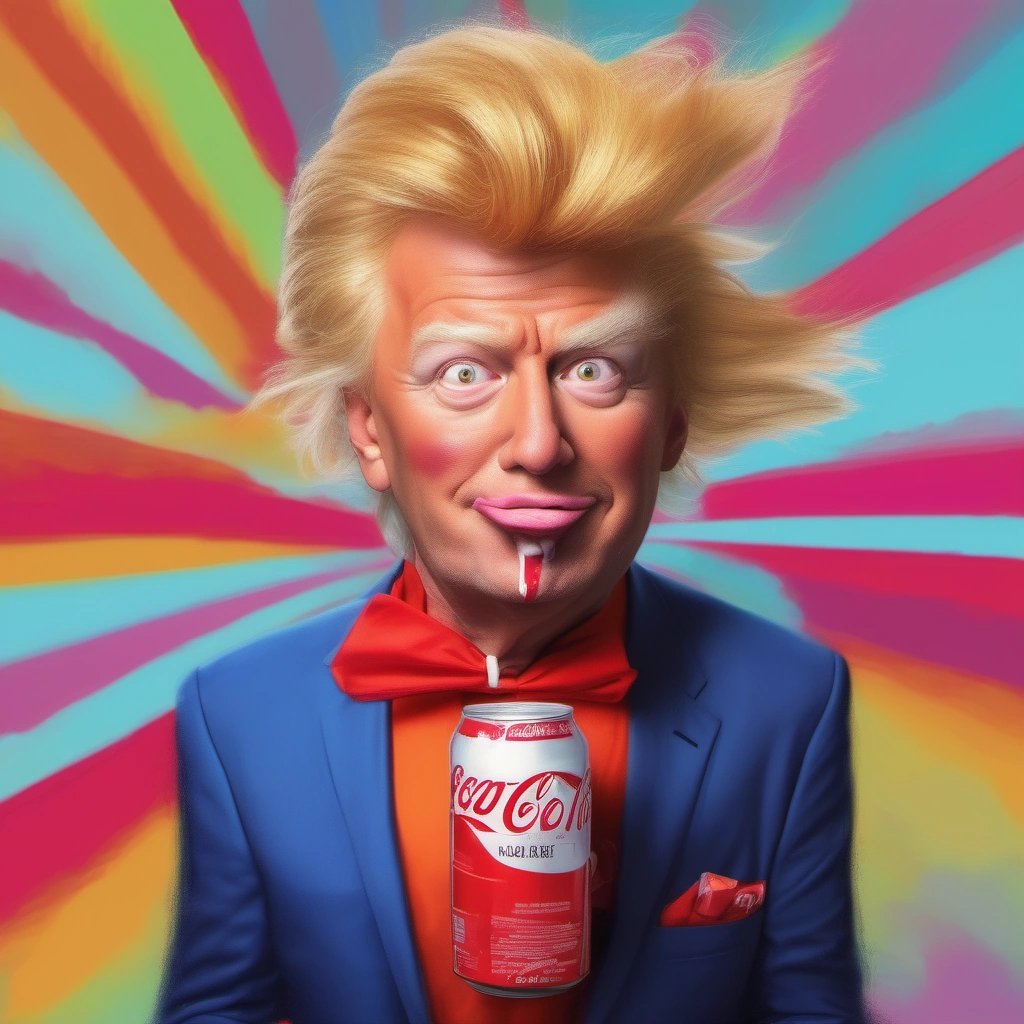 Diet Coke Trump wig