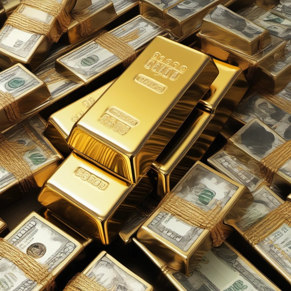 Stack of gold bars