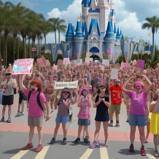 Protest outside Disney World