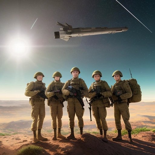 British soldiers with the Meteor Defense System