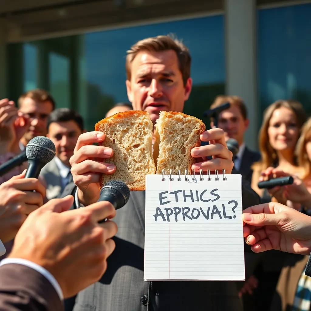 Dimensional slicing demonstration with a loaf of bread and awkward ethics question