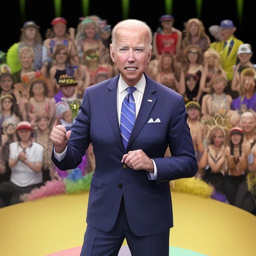 Joe Biden with a golden fidget spinner