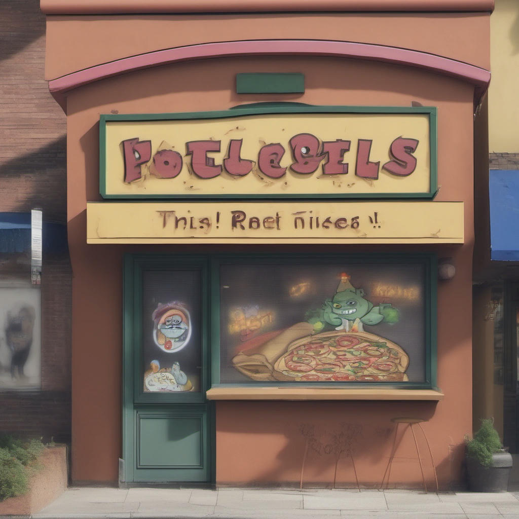 Pizza place with a 'claimed' sign