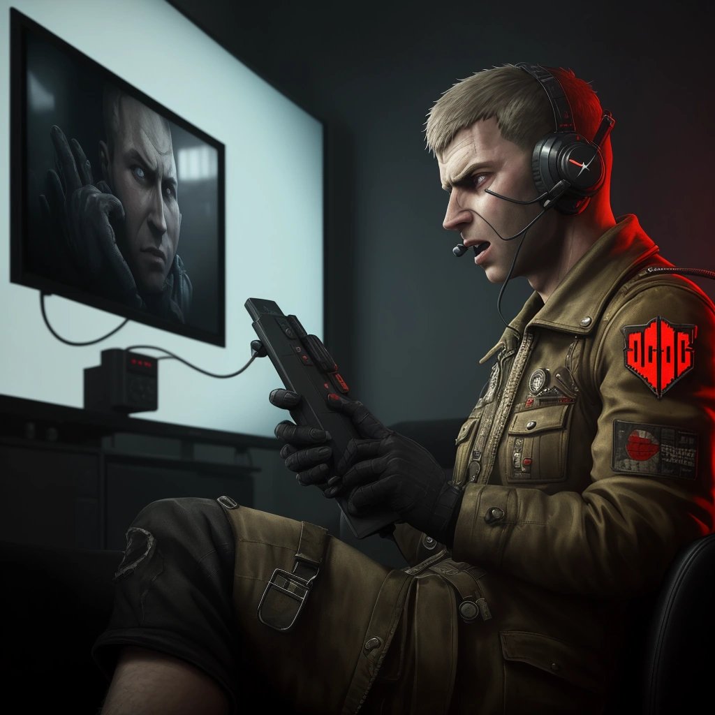 Playing Wolfenstein to relieve stress