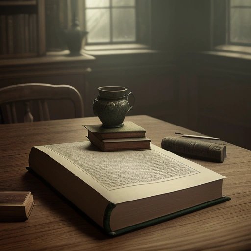 Book on a table