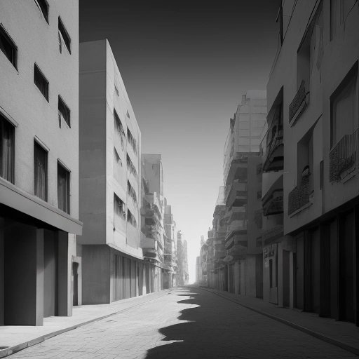 Empty landscape with paper cutout buildings