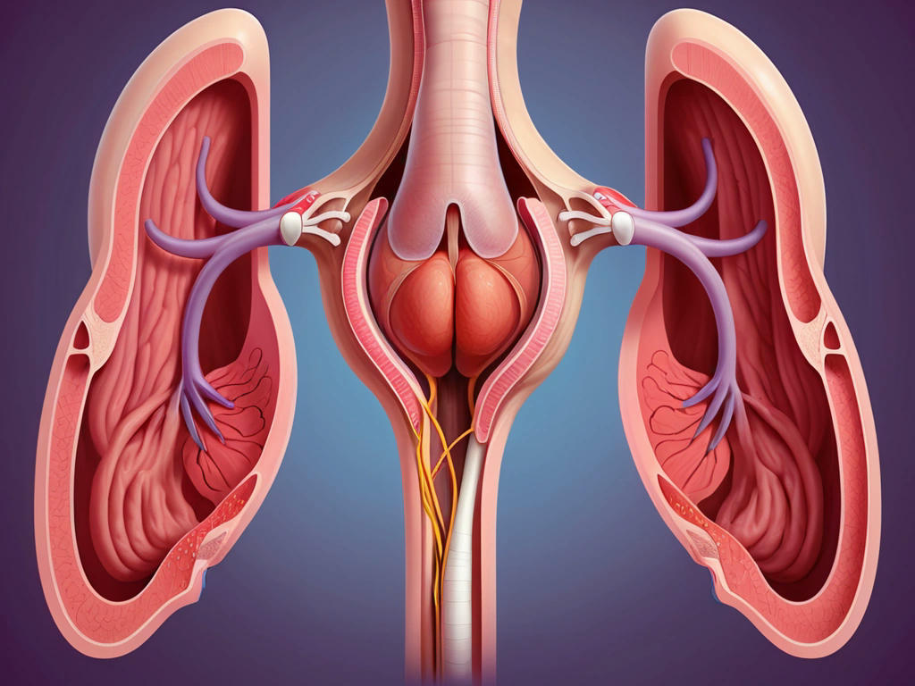 illustration of the female reproductive system showing the uterus, cervix, and vagina