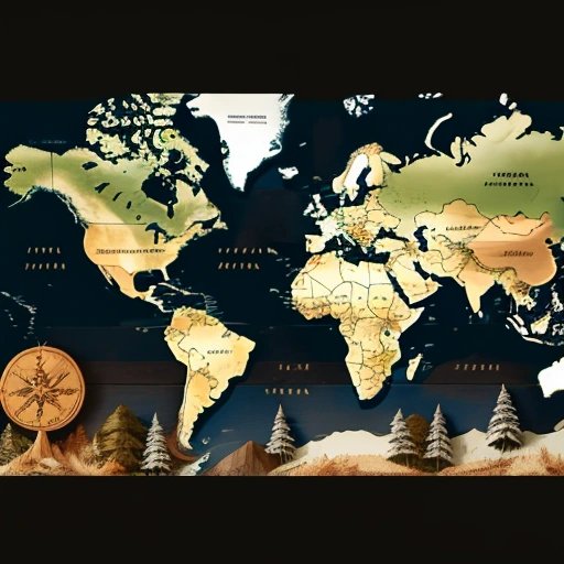 Wooden World Map