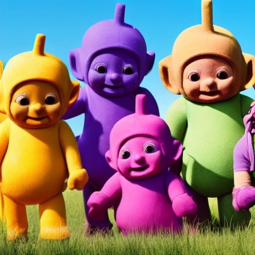 Teletubbies lineup by height