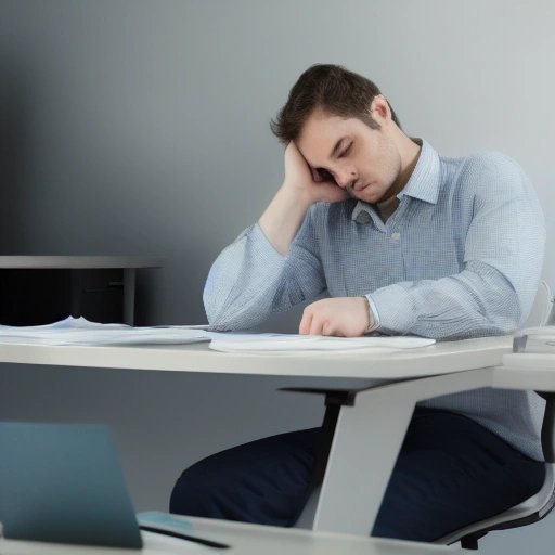 Office worker feeling overworked