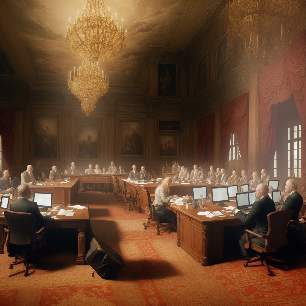 Council meeting in progress