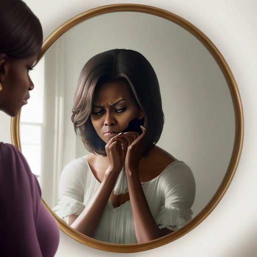 Michelle Obama whispering a secret in a dream