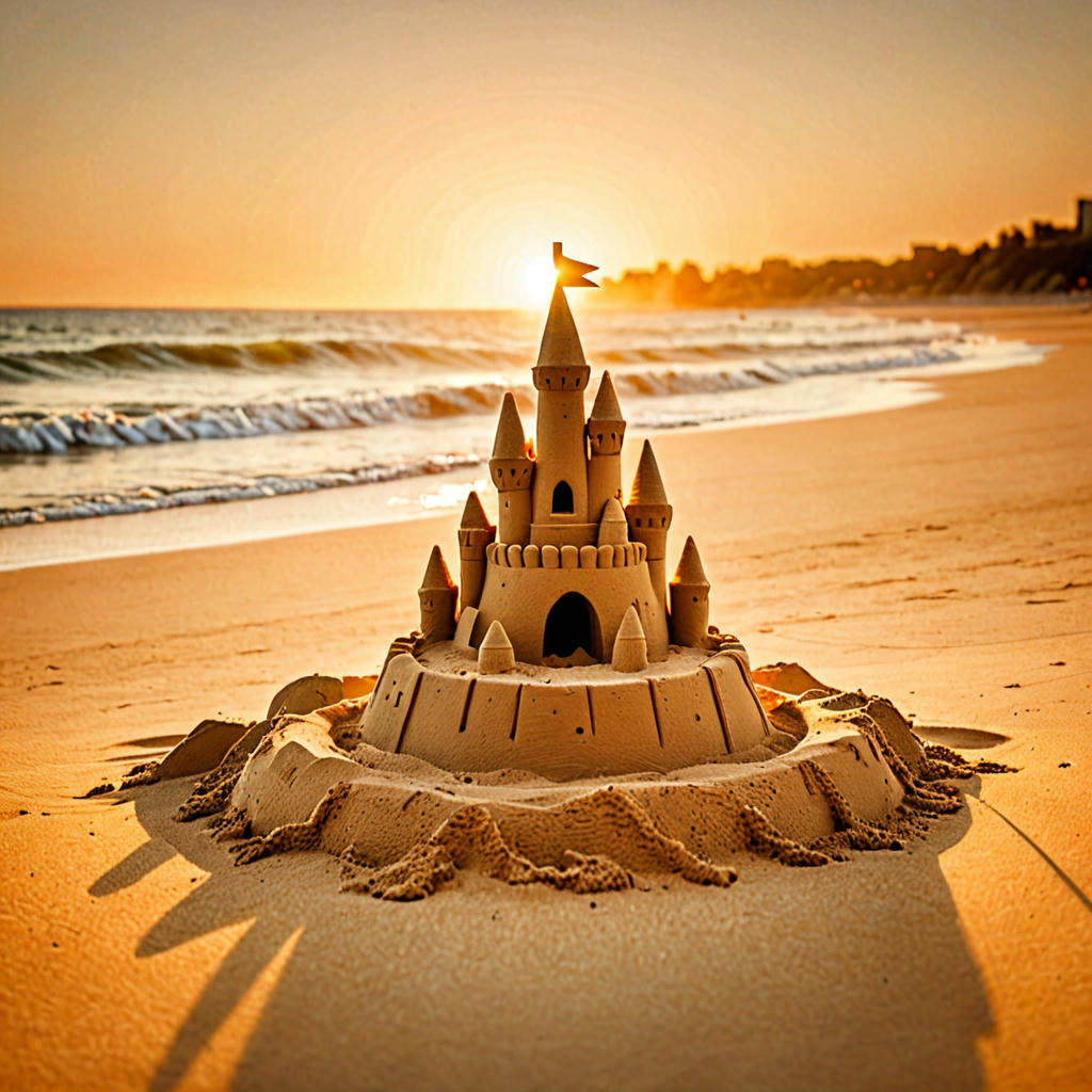 A single, forgotten sandcastle