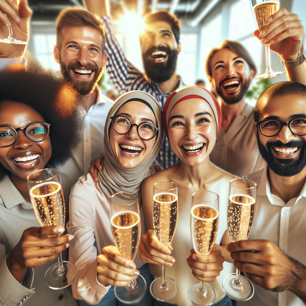 Celebration in the office