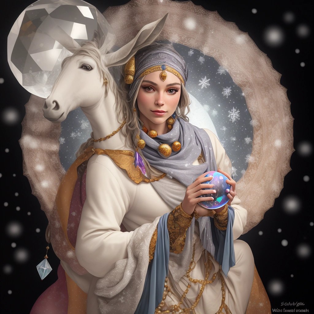 Wichita the Love Donkey dressed as a fortune teller