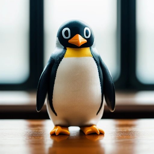 Blurred Linux penguin and Windows logo