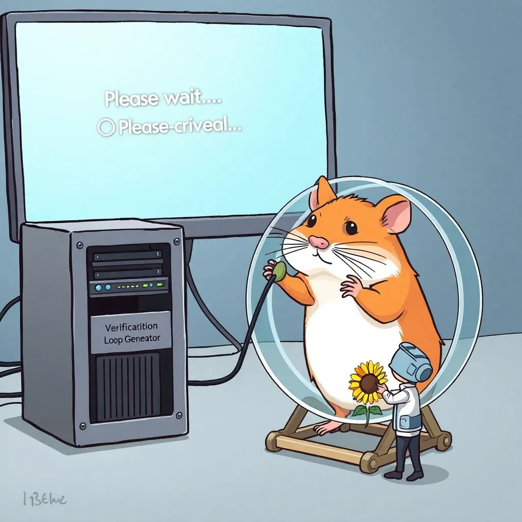 Hamster wheel powering verification page