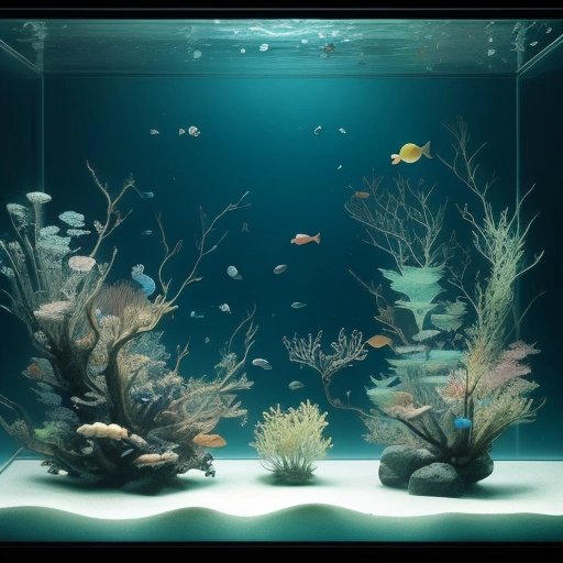 Tranquil aquarium scene