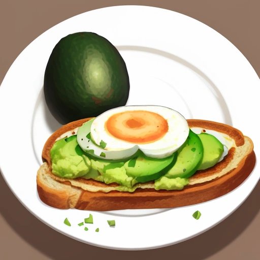 Person holding avocado toast with mysterious background symbolizing the connection