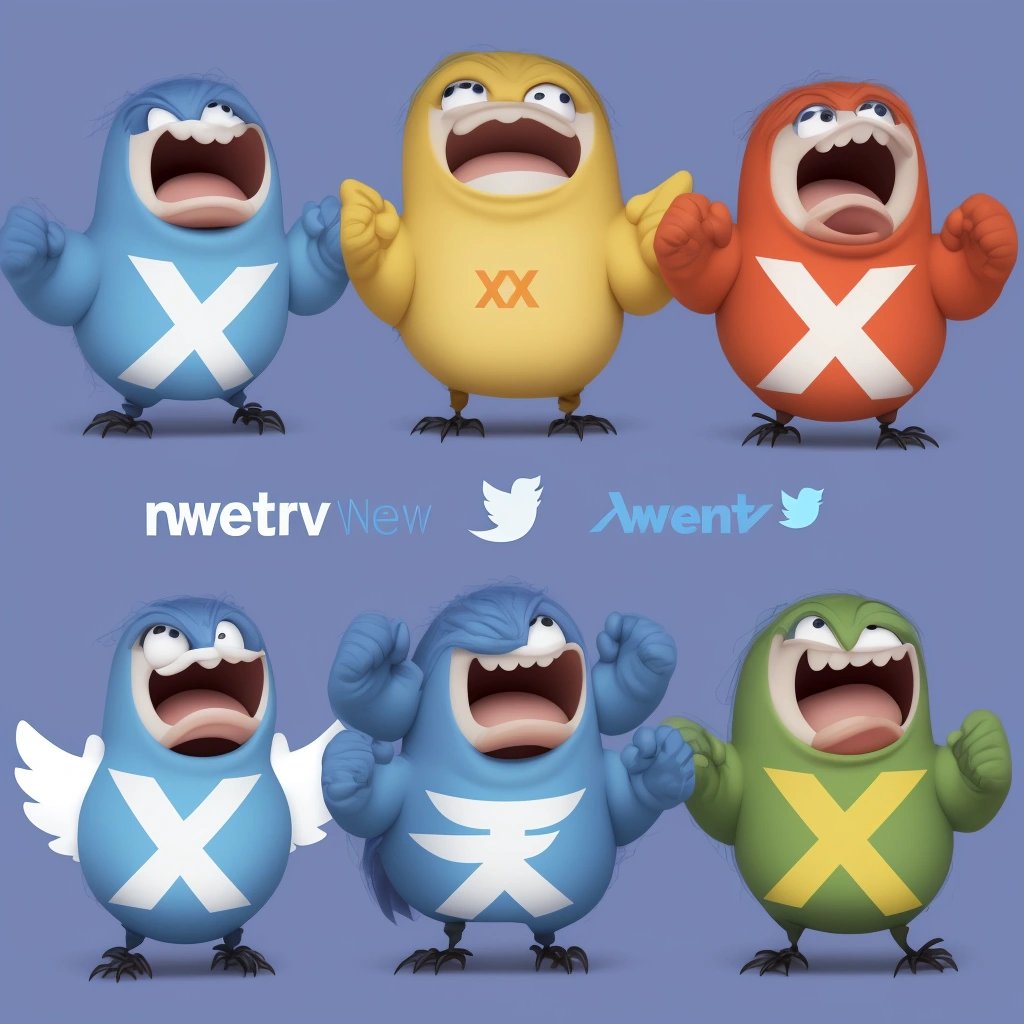 Twitter users reacting to the 'X' logo