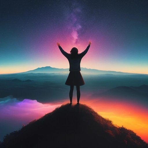 Person embracing the mystery